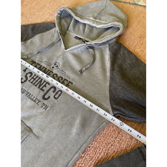 Basix of America Hoodie Tennessee Shine Co Gray Pullover Sweatshirt XXL New - Picture 3 of 7